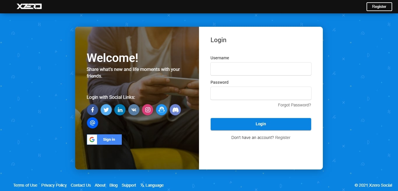 Xzero Social | Encrypted Media Network