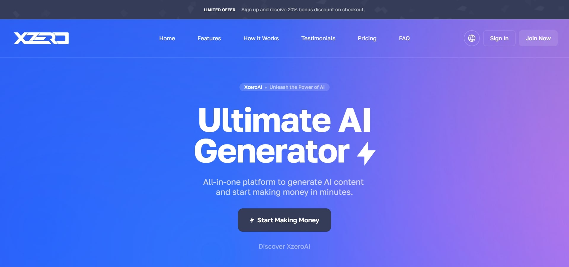 Xzero AI | Copyrighting, Code & Image Generation Tools